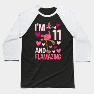 I'm 11 And Flamazing Flamingo Baseball T-Shirt